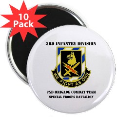2BCTS2BCTSTB - M01 - 01 - DUI - 2nd BCT - Special Troops Bn with Text - 2.25" Magnet (10 pack)