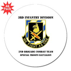 2BCTS2BCTSTB -M01 - 01 - DUI - 2nd BCT - Special Troops Bn with Text - 3" Lapel Sticker (48 pk)