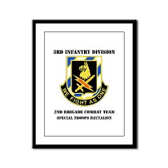 2BCTS2BCTSTB - M01 - 02 - DUI - 2nd BCT - Special Troops Bn with Text - Framed Panel Print
