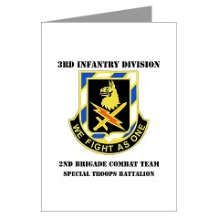 2BCTS2BCTSTB - M01 - 02 - DUI - 2nd BCT - Special Troops Bn with Text - Greeting Cards (Pk of 10)