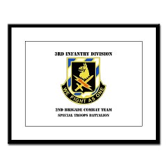 2BCTS2BCTSTB - M01 - 02 - DUI - 2nd BCT - Special Troops Bn with Text - Large Framed Print