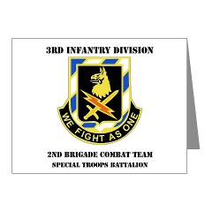 2BCTS2BCTSTB - M01 - 02 - DUI - 2nd BCT - Special Troops Bn with Text - Note Cards (Pk of 20)