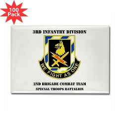2BCTS2BCTSTB - M01 - 01 - DUI - 2nd BCT - Special Troops Bn with Text - Rectangle Magnet (100 pack)