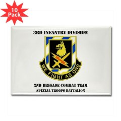 2BCTS2BCTSTB - M01 - 01 - DUI - 2nd BCT - Special Troops Bn with Text - Rectangle Magnet (10 pack)