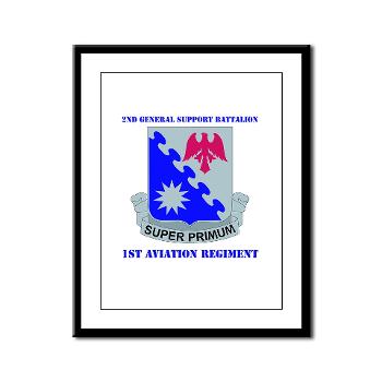 2BGS1AR - M01 - 02 - DUI - 2nd GS Bn - 1st Aviation Regiment with Text Framed Panel Print - Click Image to Close