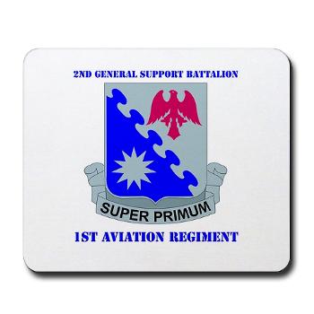 2BGS1AR - M01 - 03 - DUI - 2nd GS Bn - 1st Aviation Regiment with Text Mousepad