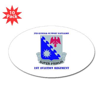 2BGS1AR - M01 - 01 - DUI - 2nd GS Bn - 1st Aviation Regiment with Text Sticker (Oval 10 pk) - Click Image to Close