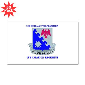 2BGS1AR - M01 - 01 - DUI - 2nd GS Bn - 1st Aviation Regiment with Text Sticker (Rectangle 50 pk) - Click Image to Close