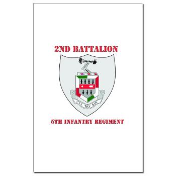 2BN5IR - M01 - 02 - DUI - 2nd Bn - 5th Infantry Regt with Text - Mini Poster Print