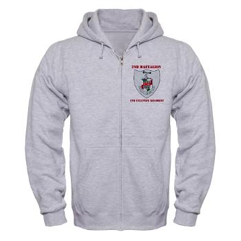 2BN5IR - A01 - 03 - DUI - 2nd Bn - 5th Infantry Regt with Text - Zip Hoodie - Click Image to Close