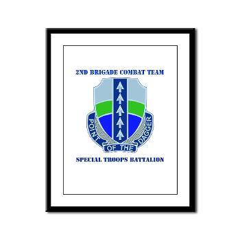 2BRCTSTB - M01 - 02 - DUI - 2nd BCT - Special Troops Bn with Text - Framed Panel Print - Click Image to Close