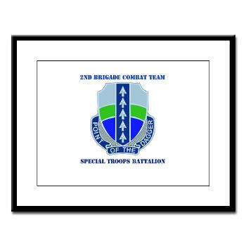 2BRCTSTB - M01 - 02 - DUI - 2nd BCT - Special Troops Bn with Text - Large Framed Print - Click Image to Close