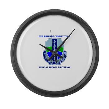 2BRCTSTB - M01 - 03 - DUI - 2nd BCT - Special Troops Bn with Text - Large Wall Clock - Click Image to Close