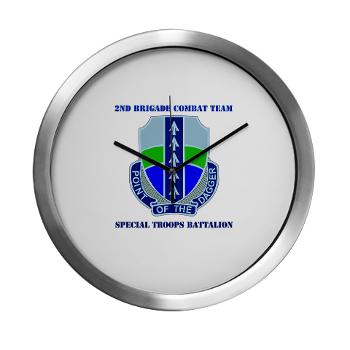 2BRCTSTB - M01 - 03 - DUI - 2nd BCT - Special Troops Bn with Text - Modern Wall Clock - Click Image to Close