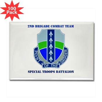 2BRCTSTB - M01 - 01 - DUI - 2nd BCT - Special Troops Bn with Text - Rectangle Magnet (100 pack)