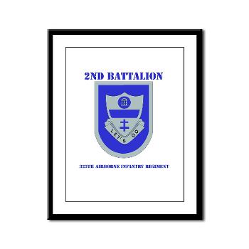2Bn325AIR - M01 - 02 - DUI - 2nd Bn - 325th Airborne Infantry Regt with Text - Framed Panel Print