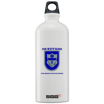 2Bn325AIR - M01 - 03 - DUI - 2nd Bn - 325th Airborne Infantry Regt with Text - Sigg Water Bottle 1.0L