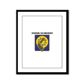 2Bn34AR - M01 - 02 - 2nd Battalion, 34th Armor Regiment with Text - Framed Panel Print - Click Image to Close