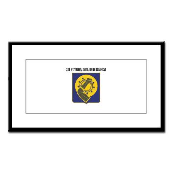 2Bn34AR - M01 - 02 - 2nd Battalion, 34th Armor Regiment with Text - Small Framed Print