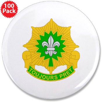 2CR - M01 - 01 - DUI - 2nd Armored Cavalry Regiment (Stryker) 3.5" Button (100 pack) - Click Image to Close