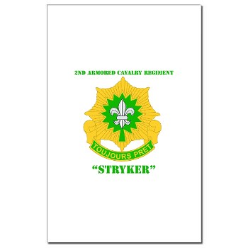 2CR - M01 - 02 - DUI - 2nd Armored Cavalry Regiment (Stryker) with Text Mini Poster Print