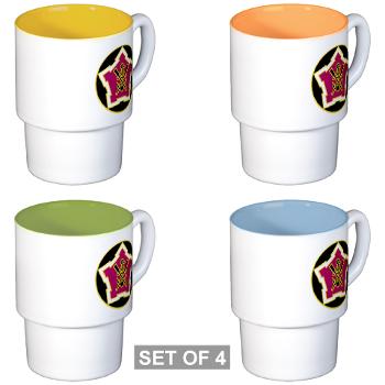 2EB - M01 - 03 - DUI - 2nd Engineer Battalion Stackable Mug Set (4 mugs)