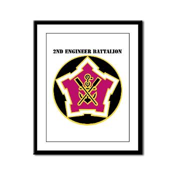 2EB - M01 - 02 - DUI - 2nd Engineer Battalion with Text Framed Panel Print - Click Image to Close