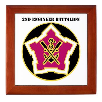 2EB - M01 - 03 - DUI - 2nd Engineer Battalion with Text Keepsake Box - Click Image to Close