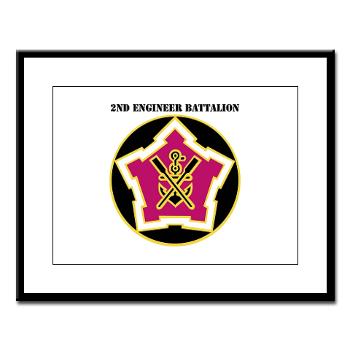 2EB - M01 - 02 - DUI - 2nd Engineer Battalion with Text Large Framed Print