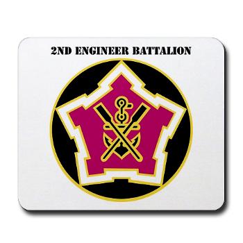 2EB - M01 - 03 - DUI - 2nd Engineer Battalion with Text Mousepad