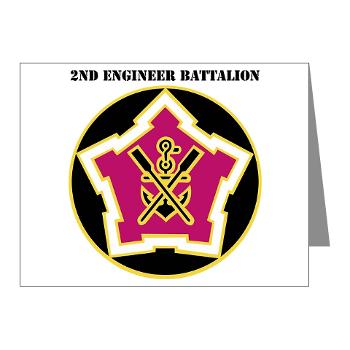 2EB - M01 - 02 - DUI - 2nd Engineer Battalion with Text Note Cards (Pk of 20)