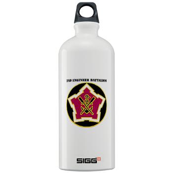2EB - M01 - 03 - DUI - 2nd Engineer Battalion with Text Sigg Water Bottle 1.0L