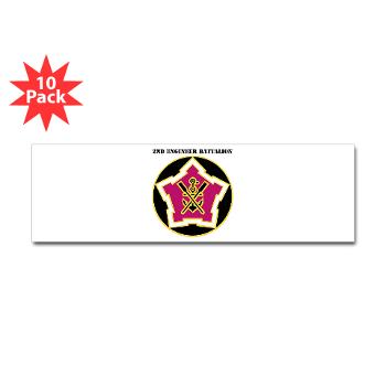 2EB - M01 - 01 - DUI - 2nd Engineer Battalion with Text Sticker (Bumper 10 pk) - Click Image to Close