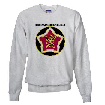 2EB - A01 - 03 - DUI - 2nd Engineer Battalion with Text Sweatshirt