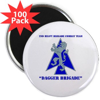 2HBCTDB - M01 - 01 - DUI - 2nd HBCT - Dagger Brigade with text 2.25" Magnet (100 pack)