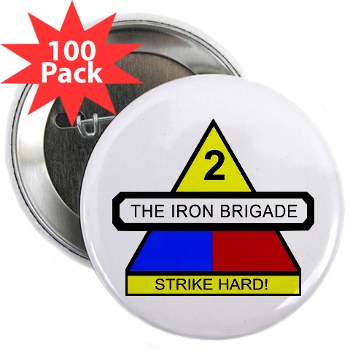 2BCTHM - M01 - 01 - DUI - 2nd BCT Heavy Metal Military 2.25"\ Button (100 pack)