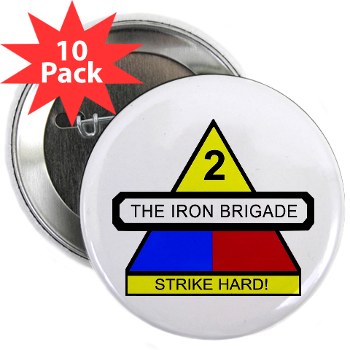 2BCTHM - M01 - 01 - DUI - 2nd BCT Heavy Metal Military 2.25"\ Button (10 pack)