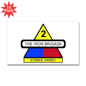 2BCTHM - M01 - 01 - DUI - 2nd BCT Heavy Metal Military Sticker (Rectangle 10 pk) - Click Image to Close