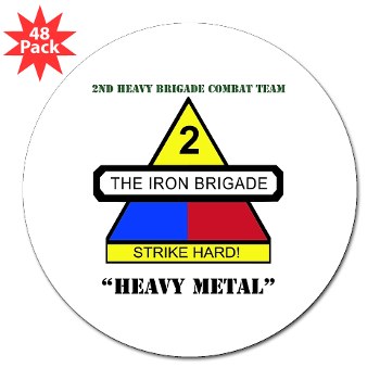 2BCTHM - M01 - 01 - DUI - 2nd BCT Heavy Metal with Text 3"\ Lapel Sticker (48 pk) - Click Image to Close