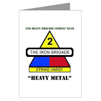 2BCTHM - M01 - 02 - DUI - 2nd BCT Heavy Metal with Text Greeting Cards (Pk of 10)