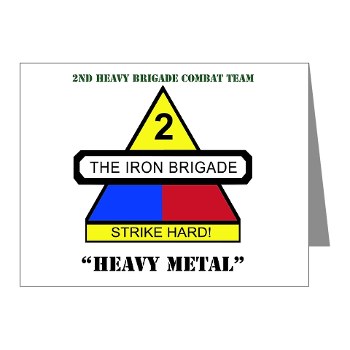 2BCTHM - M01 - 02 - DUI - 2nd BCT Heavy Metal with Text Note Cards (Pk of 20)