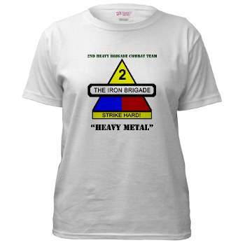 2BCTHM - A01 - 04 - DUI - 2nd BCT Heavy Metal with Text Women's T-Shirt
