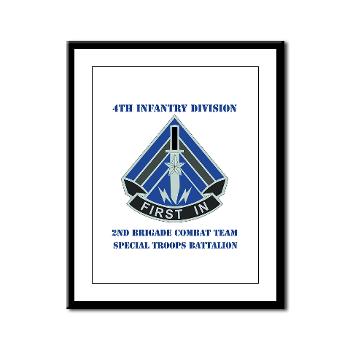 2HBCTSTB - M01 - 02 - DUI - 2nd BCT - Special Troops Bn with Text - Framed Panel Print - Click Image to Close