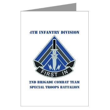 2HBCTSTB - M01 - 02 - DUI - 2nd BCT - Special Troops Bn with Text - Greeting Cards (Pk of 10)