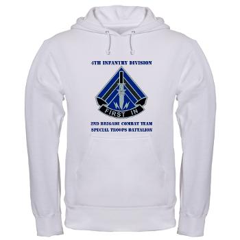 2HBCTSTB - A01 - 03 - DUI - 2nd BCT - Special Troops Bn with Text - Hooded Sweatshirt