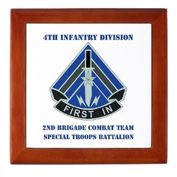 2HBCTSTB - M01 - 03 - DUI - 2nd BCT - Special Troops Bn with Text - Keepsake Box