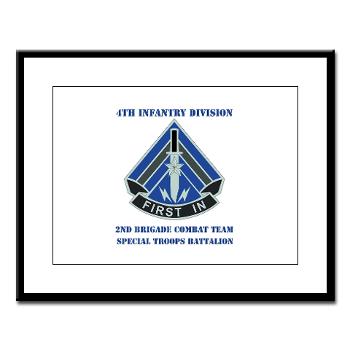 2HBCTSTB - M01 - 02 - DUI - 2nd BCT - Special Troops Bn with Text - Large Framed Print