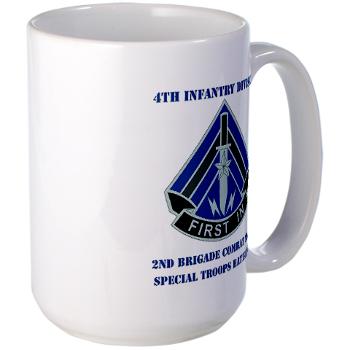 2HBCTSTB - M01 - 03 - DUI - 2nd BCT - Special Troops Bn with Text - Large Mug - Click Image to Close