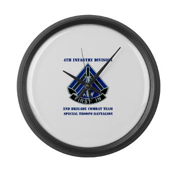 2HBCTSTB - M01 - 03 - DUI - 2nd BCT - Special Troops Bn with Text - Large Wall Clock