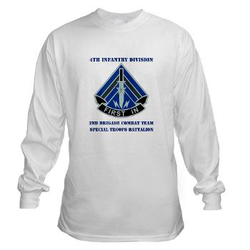 2HBCTSTB - A01 - 03 - DUI - 2nd BCT - Special Troops Bn with Text - Long Sleeve T-Shirt